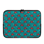 Red Crab Pattern Print Laptop Sleeve