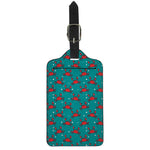 Red Crab Pattern Print Luggage Tag