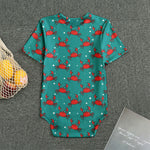 Red Crab Pattern Print Men's Bodysuit