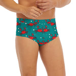 Red Crab Pattern Print Men's Briefs