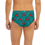 Red Crab Pattern Print Men's Briefs