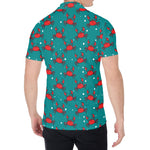 Red Crab Pattern Print Men's Shirt