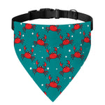 Red Crab Pattern Print Over The Collar Dog Bandana