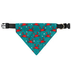 Red Crab Pattern Print Over The Collar Dog Bandana