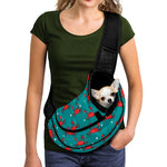 Red Crab Pattern Print Pet Sling Carrier