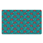 Red Crab Pattern Print Polyester Doormat