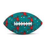 Red Crab Pattern Print Rugby Ball