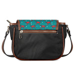 Red Crab Pattern Print Saddle Bag