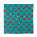 Red Crab Pattern Print Silk Bandana