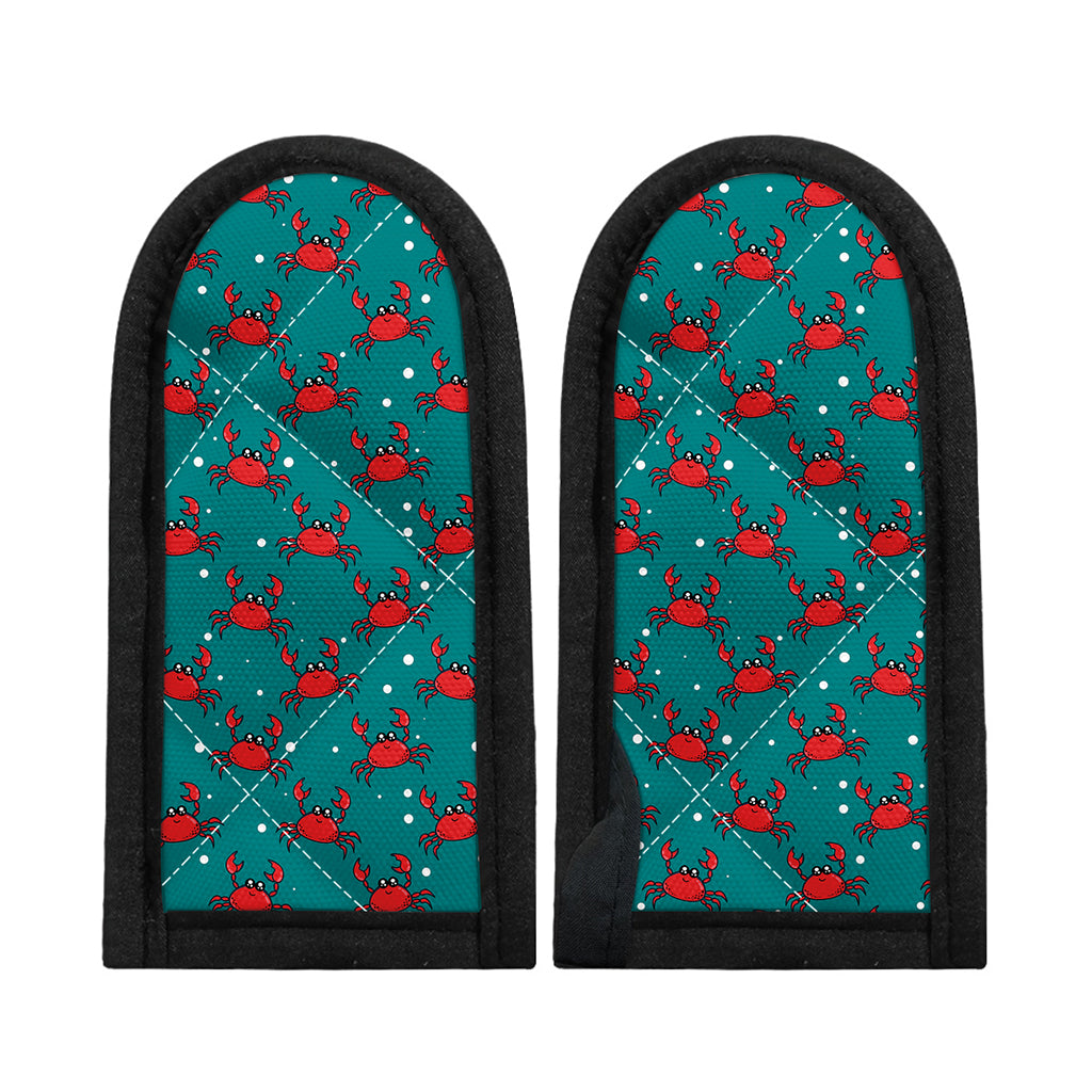Red Crab Pattern Print Skillet Handle Cover