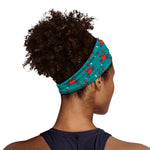Red Crab Pattern Print Sports Headband