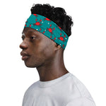 Red Crab Pattern Print Sports Headband