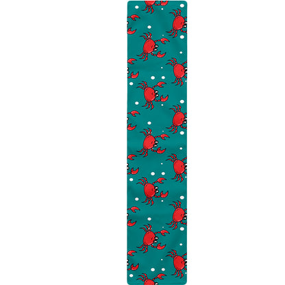 Red Crab Pattern Print Table Runner