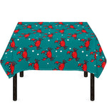 Red Crab Pattern Print Tablecloth