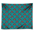 Red Crab Pattern Print Tapestry