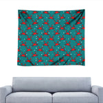 Red Crab Pattern Print Tapestry