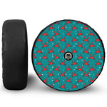 Red Crab Pattern Print Tire Cover With Camera Hole