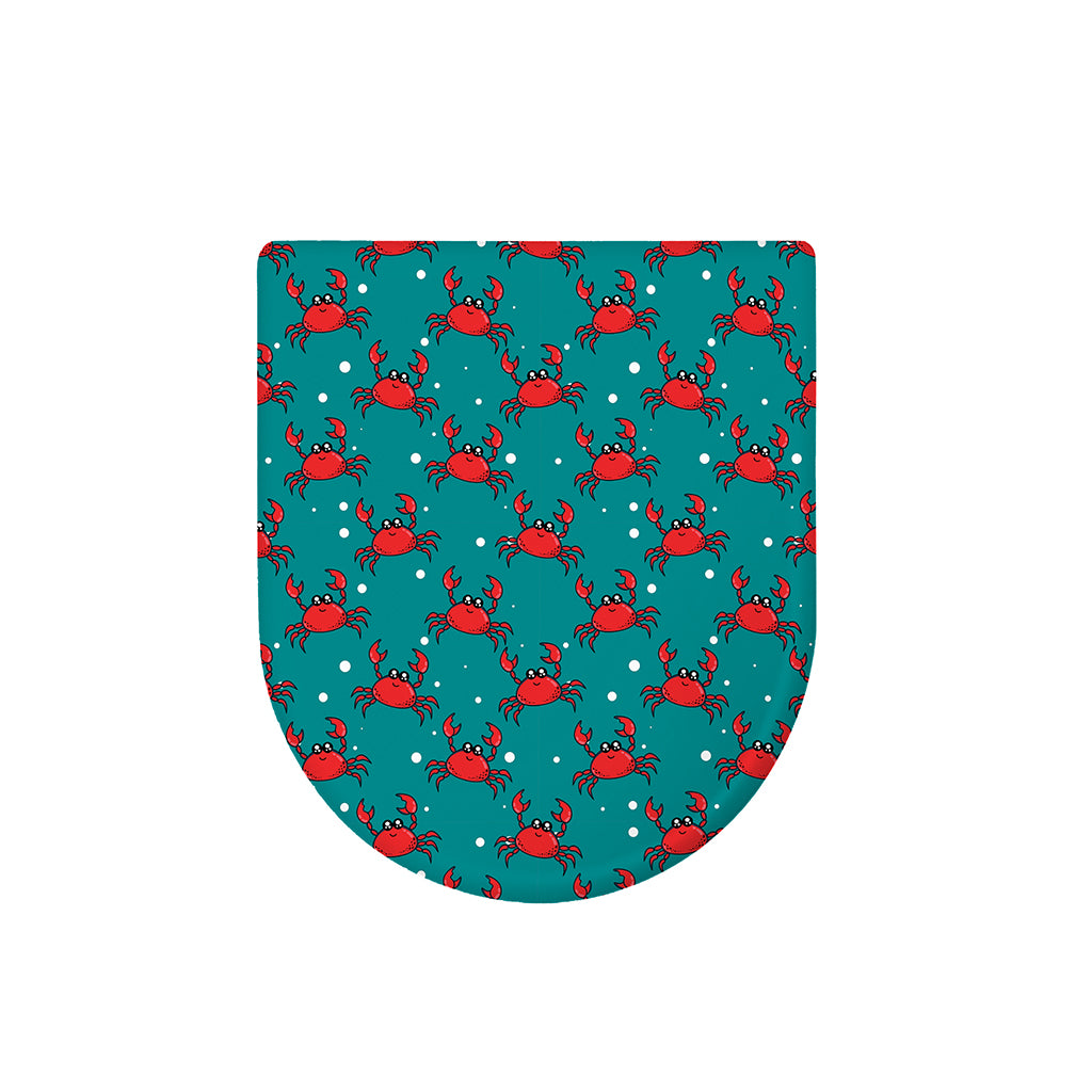Red Crab Pattern Print Toilet Lid Cover