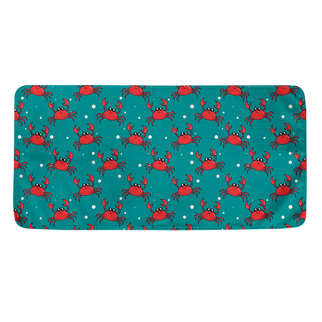 Red Crab Pattern Print Towel