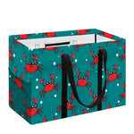 Red Crab Pattern Print Utility Tote Bag