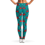 Red Crab Pattern Print Women's Leggings