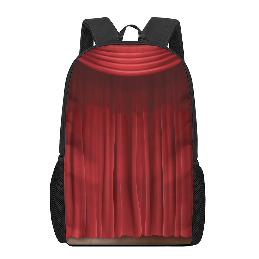 Red Curtain Theater Print 17 Inch Backpack