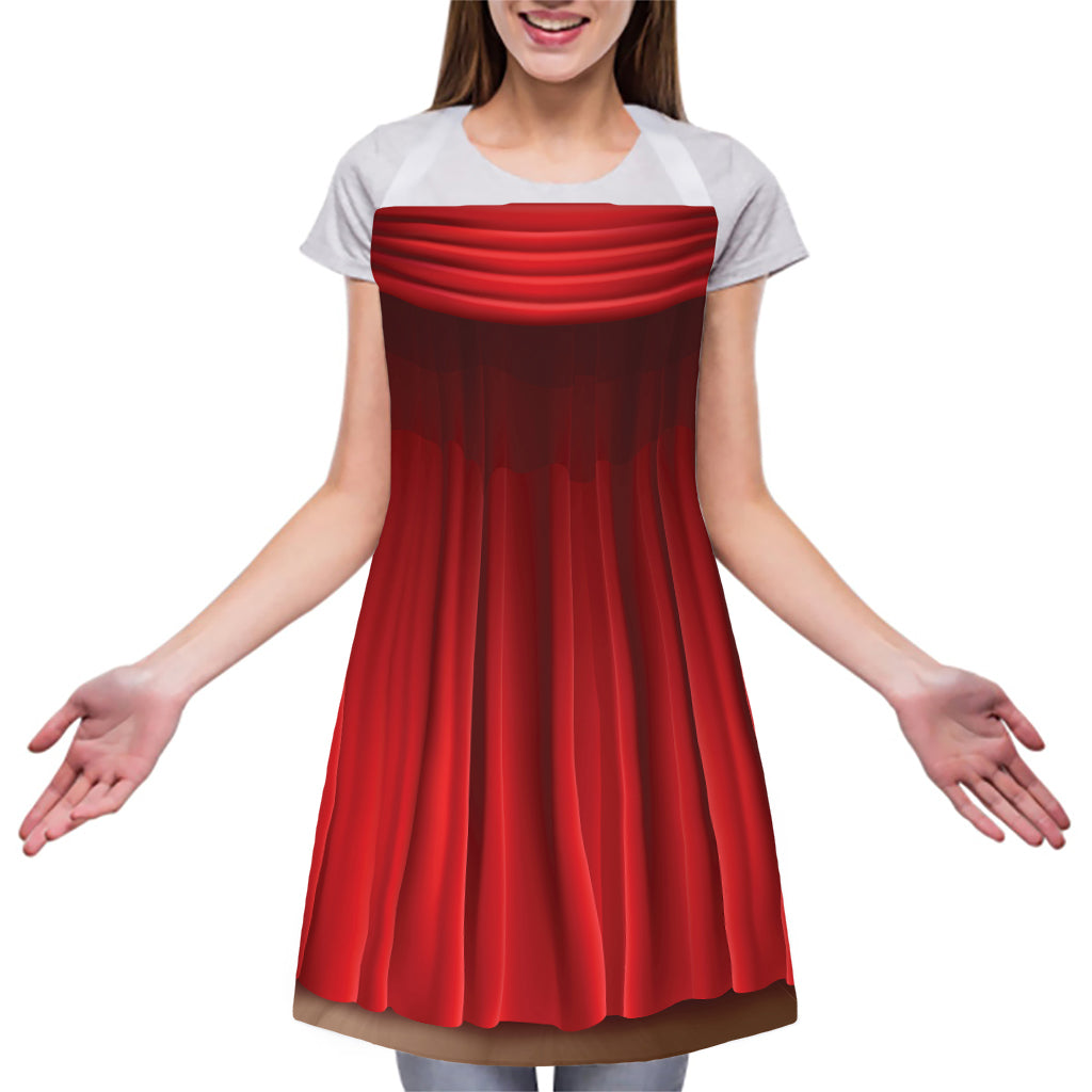 Red Curtain Theater Print Adjustable Apron