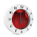 Red Curtain Theater Print Alarm Clock