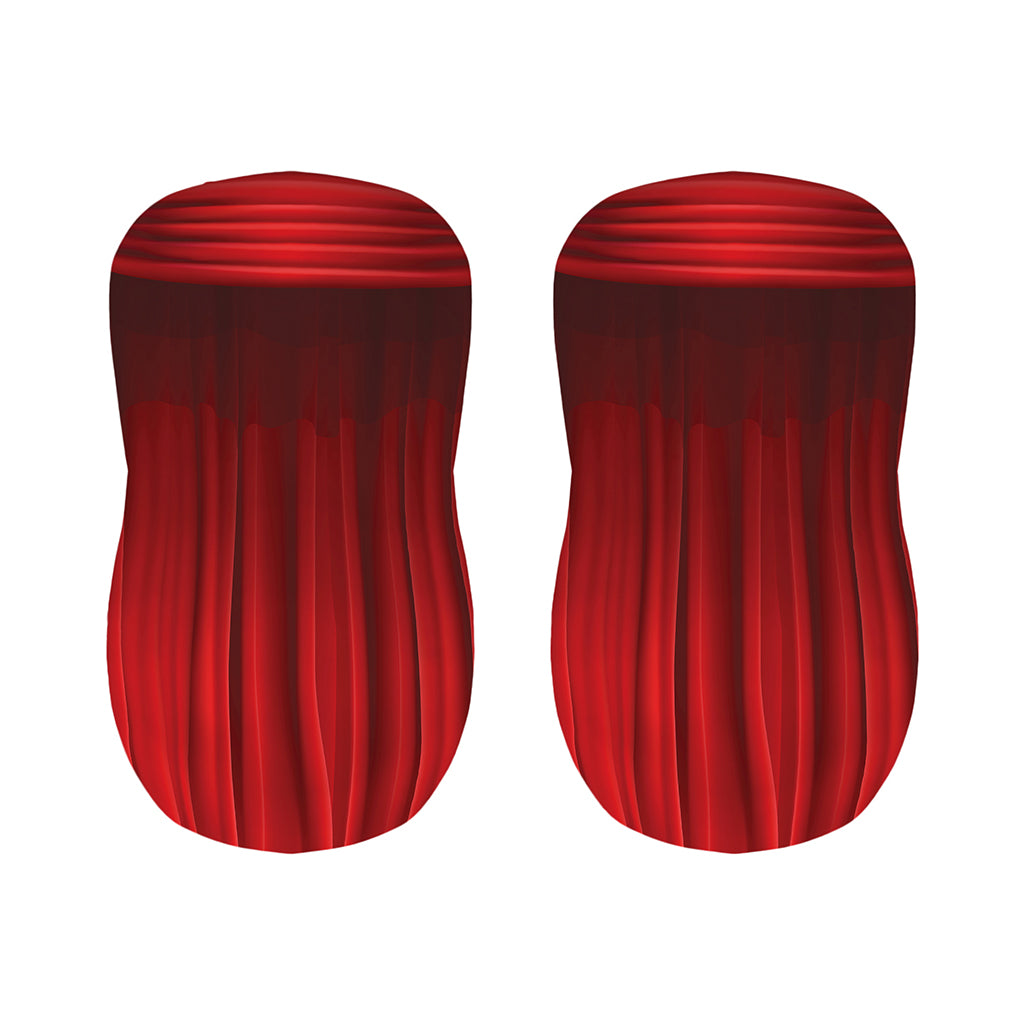 Red Curtain Theater Print Bar Stool Covers