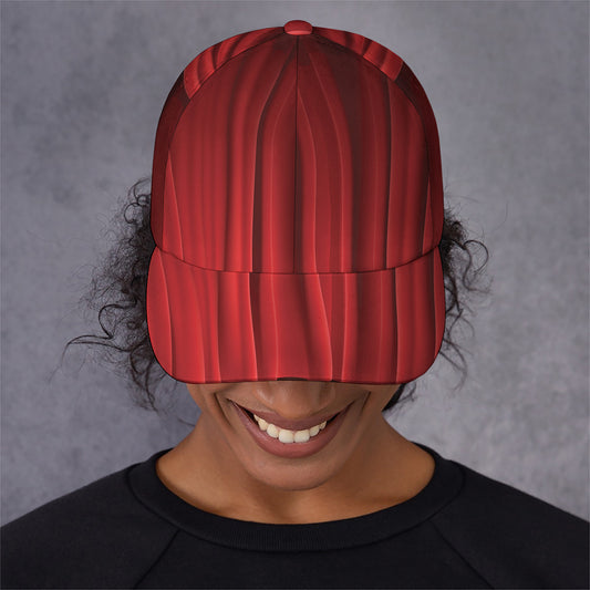 Red Curtain Theater Print Baseball Cap