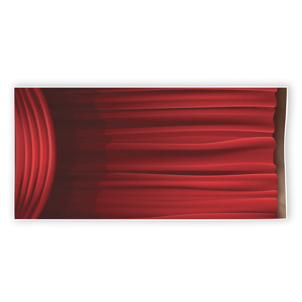 Red Curtain Theater Print Beach Towel