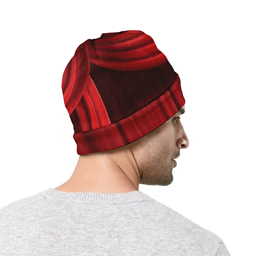 Red Curtain Theater Print Beanie
