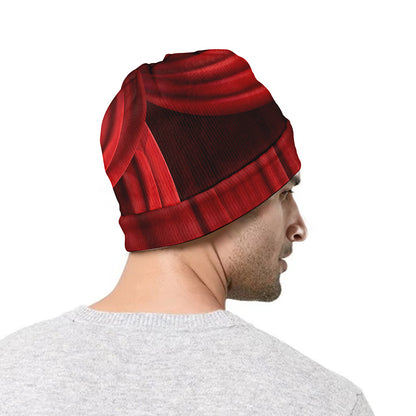 Red Curtain Theater Print Beanie