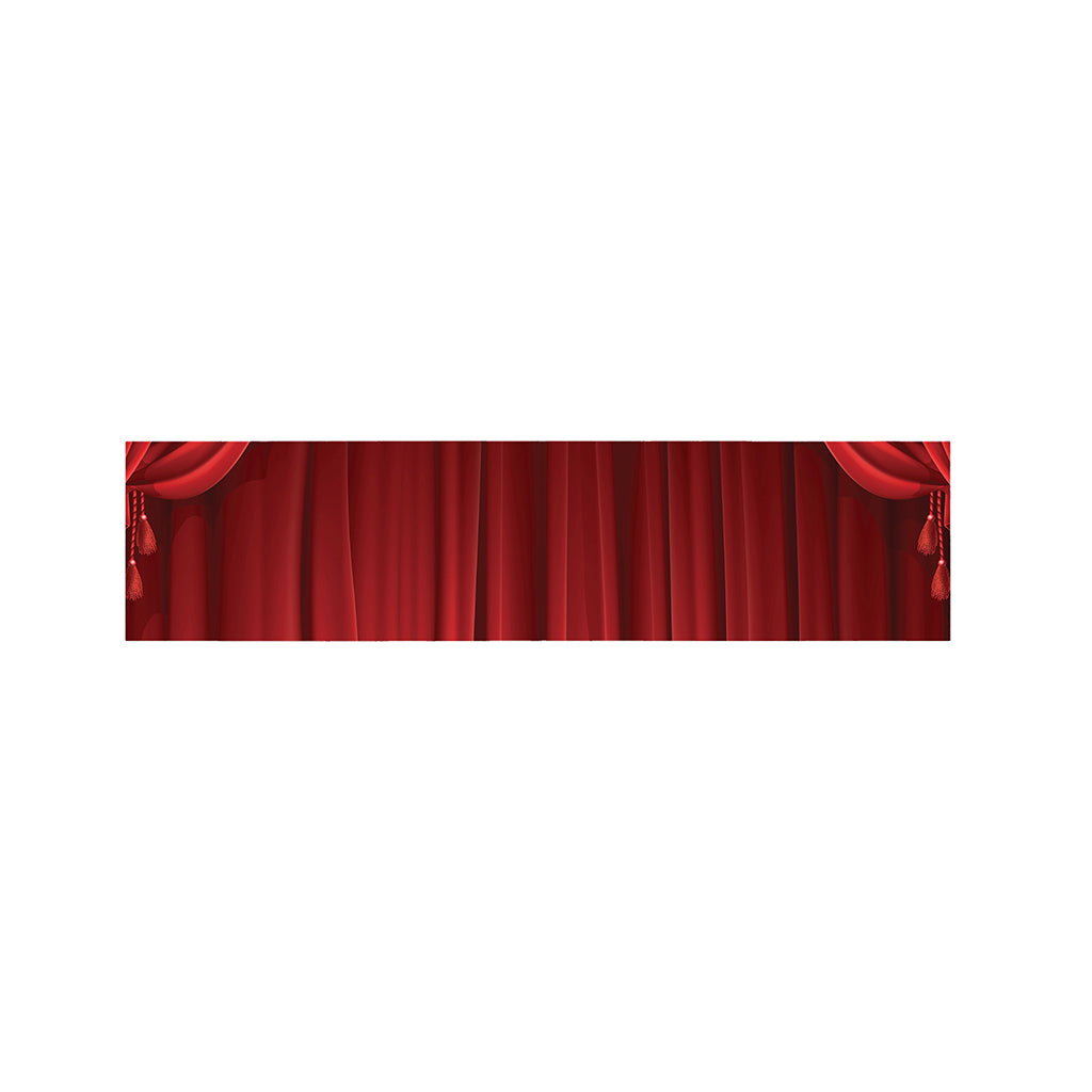 Red Curtain Theater Print Bed Runner
