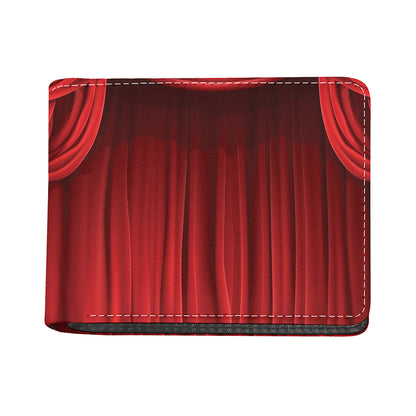 Red Curtain Theater Print Bifold Wallet