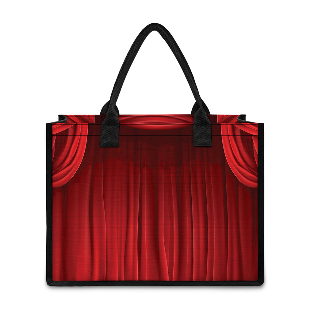 Red Curtain Theater Print Canvas Tote Bag