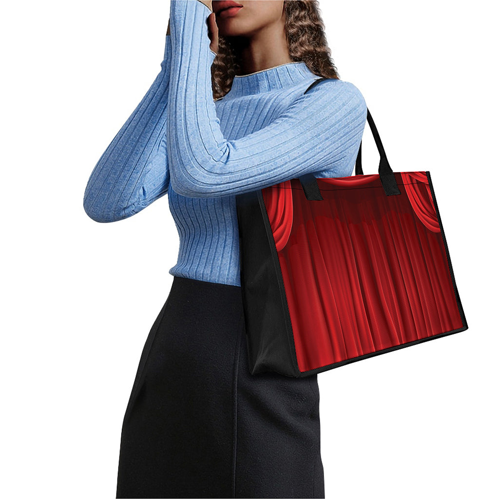 Red Curtain Theater Print Canvas Tote Bag