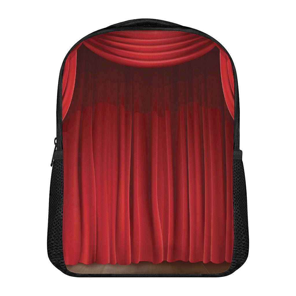 Red Curtain Theater Print Casual Backpack