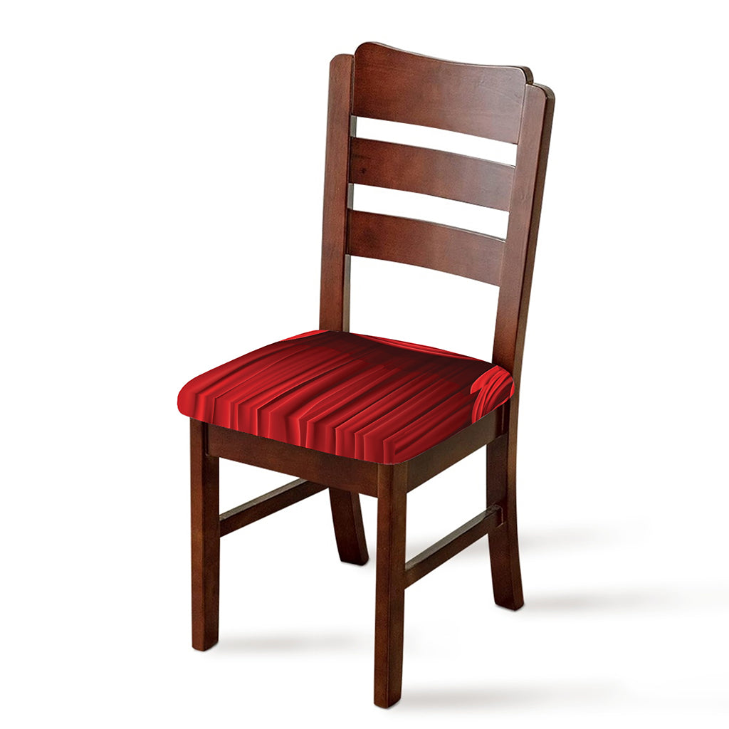 Red Curtain Theater Print Chair Cushion Cover