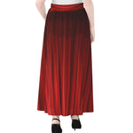 Red Curtain Theater Print Chiffon Maxi Skirt