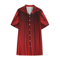 Red Curtain Theater Print Cotton Hawaiian Shirt