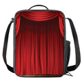 Red Curtain Theater Print Crossbody Lunch Bag
