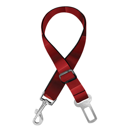 Red Curtain Theater Print Dog Seat Belt