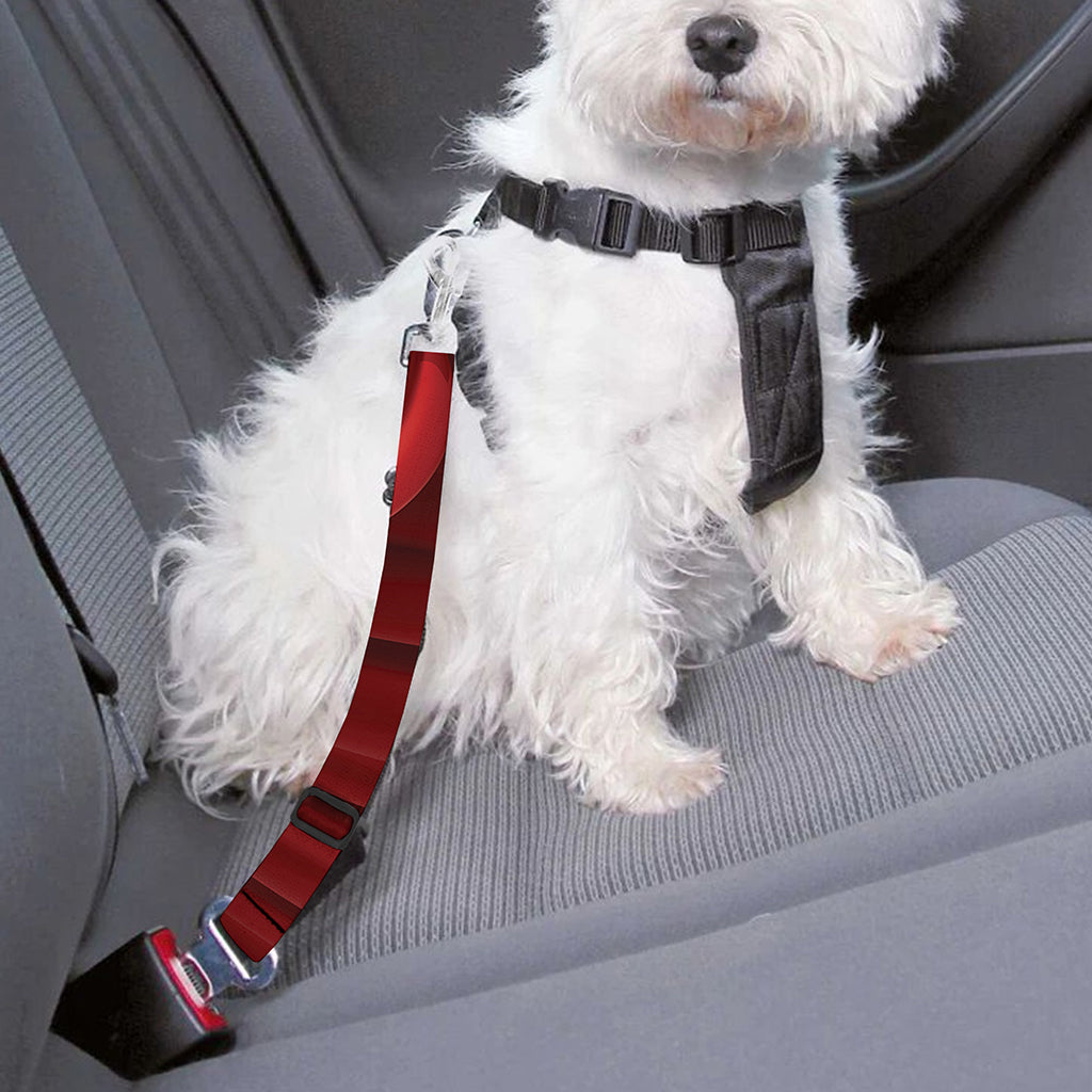 Red Curtain Theater Print Dog Seat Belt