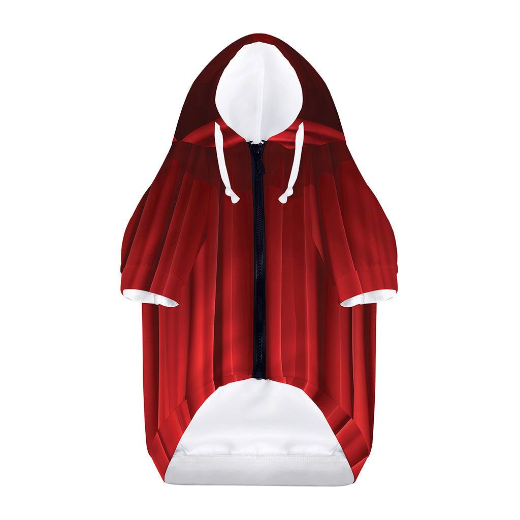 Red Curtain Theater Print Dog Zip Up Hoodie