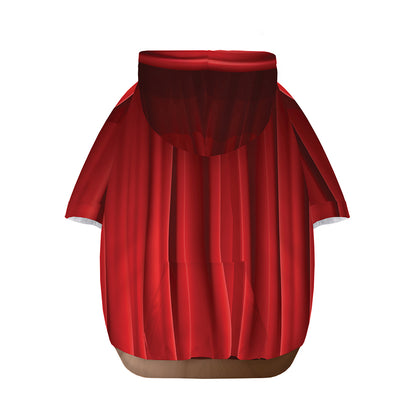 Red Curtain Theater Print Dog Zip Up Hoodie