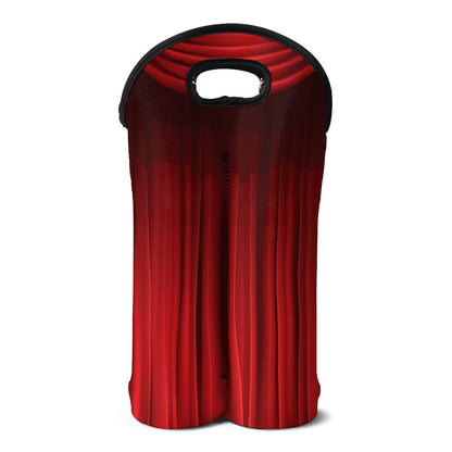 Red Curtain Theater Print Double Neoprene Wine Tote