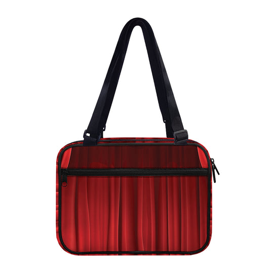 Red Curtain Theater Print Double Strap Bible Bag