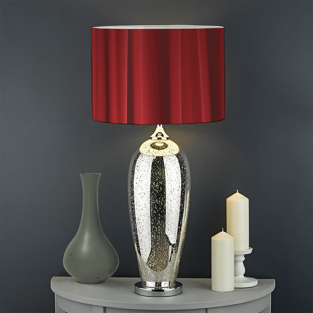 Red Curtain Theater Print Drum Lamp Shade