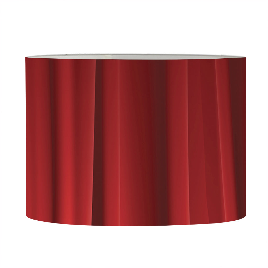 Red Curtain Theater Print Drum Lamp Shade